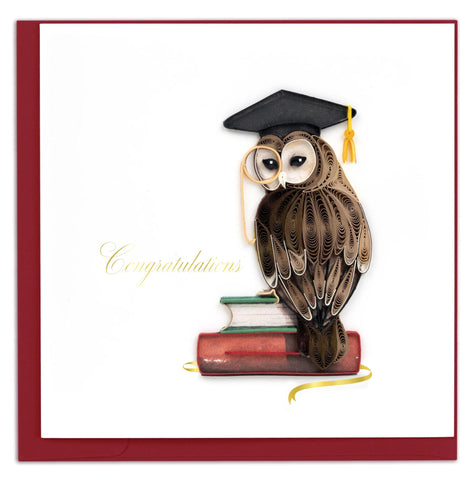 Graduation Owl Quilling Card