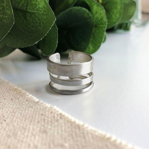 Evolving Layers Ring | Silver