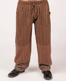 Unisex Patchwork Pants | Brown | 5 sizes