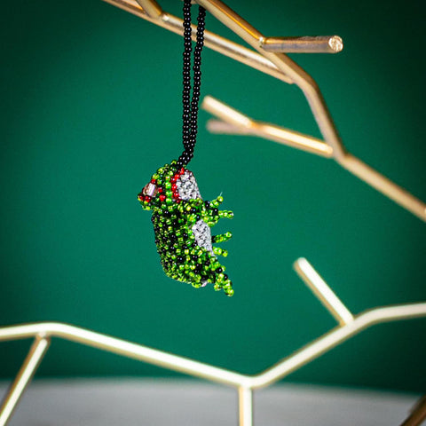 Beaded Ornament | Frog