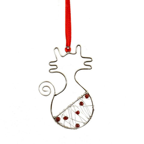 Mira Beaded Ornament | Cat