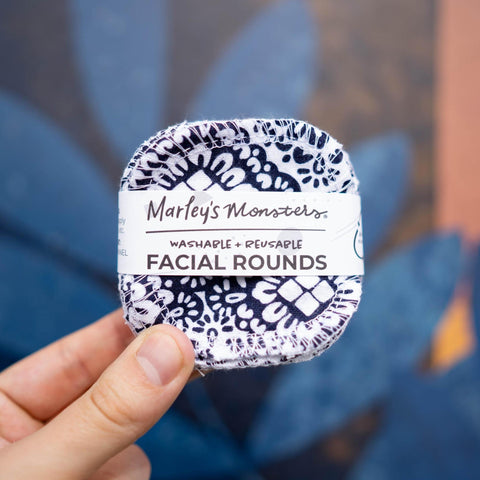 Reusable Facial Rounds | Midnight Mosaic | Set 0f 20
