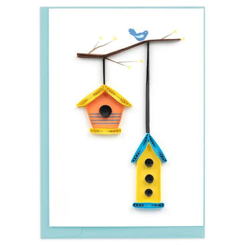 Quilling Card Gift Enclosure | Birdhouses