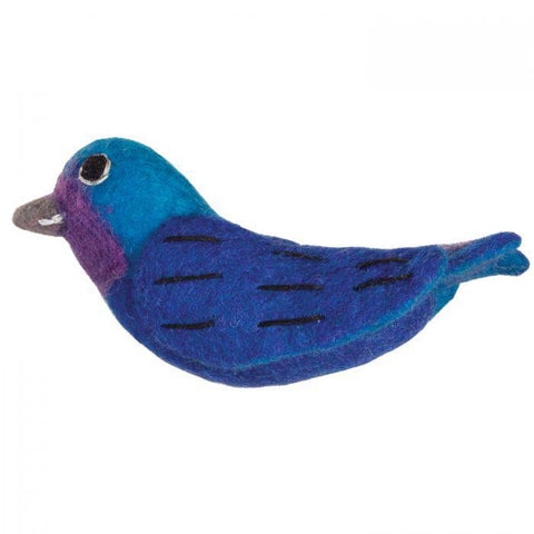 Woolie Bird Ornament | Indigo Bunting