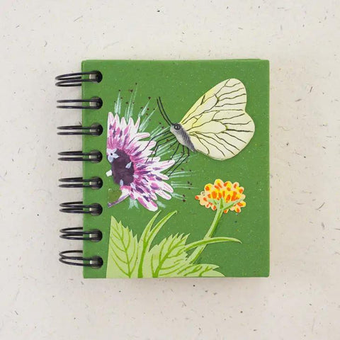Eco-Friendly Notebook | Small | Butterfly Dark Green