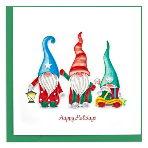 Holiday Gnomes Quilling Card