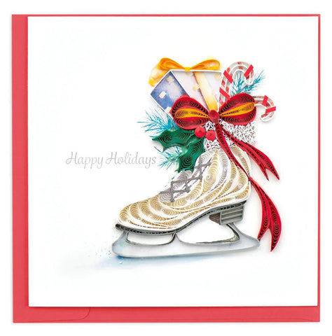 Winter Skates Quilling Card
