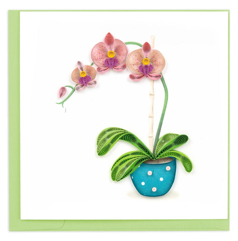 Potted Orchid Quilling Card