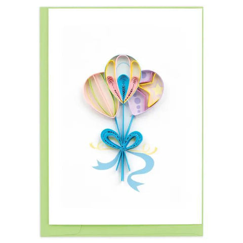 Quilling Card Gift Enclosure | Colorful Balloons