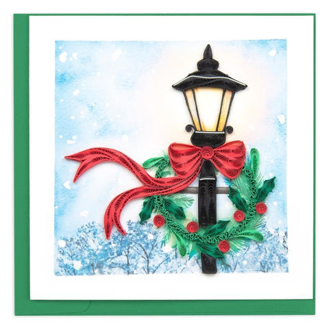Holiday Lamp Post Quilling Card