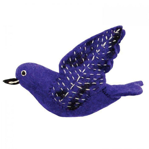 Woolie Bird Ornament | Purple Martin