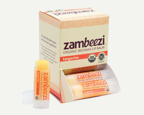 Zambeezi Organic Beeswax Lip Balm | Tangerine