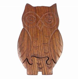 Wooden Puzzle Box | Owl