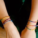 Rainbow Round Silk Friendship Bracelet
