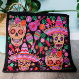 Embroidered Pillow Case | Skeleton