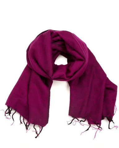 Brushed Woven Shawl | Hot Pink