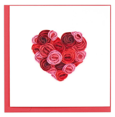 Rose Heart Valentine's Day Quilling Card | NIQUEA.D Collection Copy