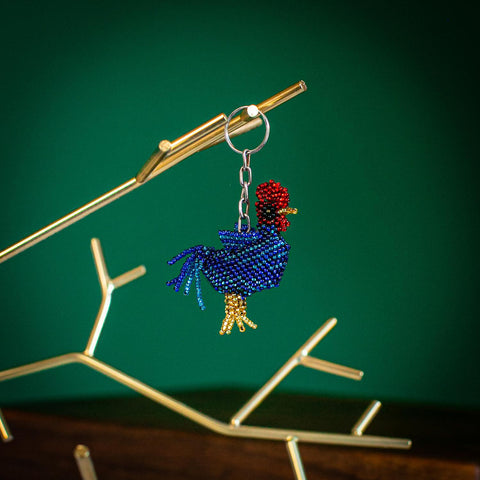 Beaded Keychain | Rooster