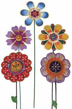 Hand-Painted Metal Flower | Assorted