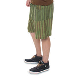 Unisex Patchwork Shorts | Green | 5 sizes