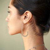 Textured Drop Earrings | Silver