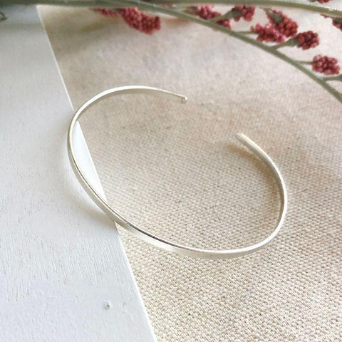 Simple Band Cuff | Silver