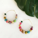 Kantha Graduated Hoop Earrings