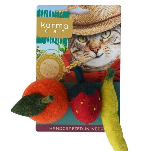 Cat Toy | Mixed Fruit | Set of 3
