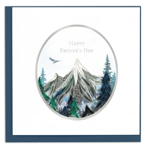 Father's Day Mountain Landscape Quilling Card