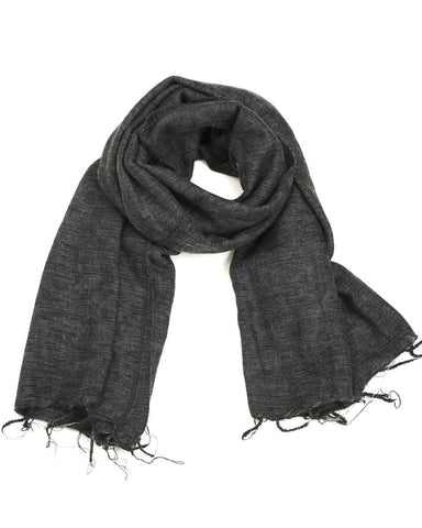 Brushed Woven Shawl | Charcoal