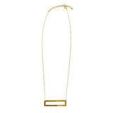 Cutout Rectangular Necklace | Gold