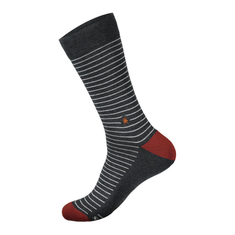 Socks That Fight Malaria | Charcoal w/White Stripe
