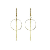 Bar Hoop Drop Earrings