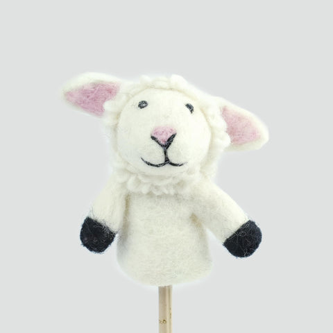 Felted Wool Finger Puppet | Sheep