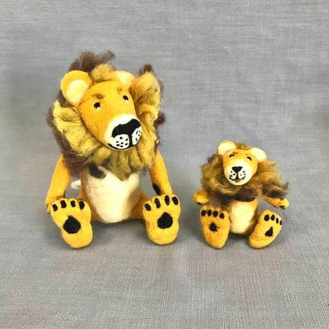 Felted Wool Sitting Lion | Small