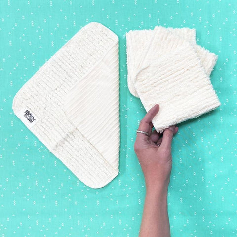 Cotton Chenille Washcloths | Natural | Set of 4