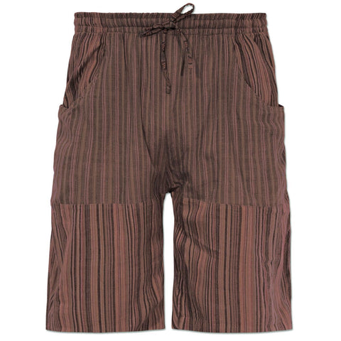 Unisex Patchwork Shorts | Brown | 5 sizes