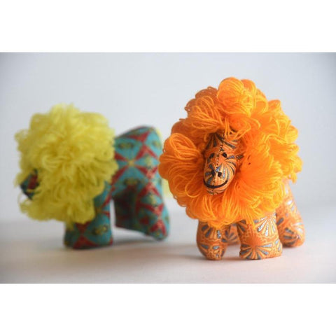 Kitenge Stuffed Animal | Medium | Lion