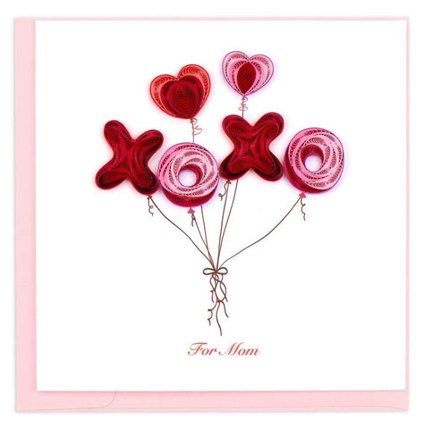 XOXO Balloons Valentine's Day Quilling Card | NIQUEA.D Collection