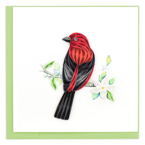 Scarlet Tanager Quilling Card