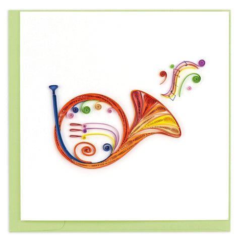 French Horn Quilling Card
