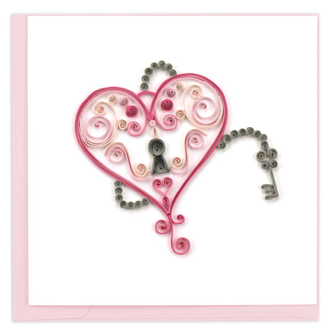 Key to My Heart Quilling Card