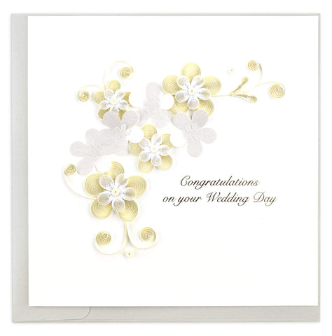Floral Wedding Quilling Card