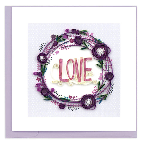 Love Wreath Quilling Card