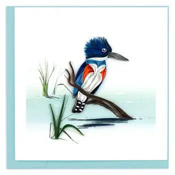 Perched Kingfisher Quilling Card