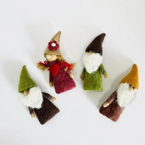 Felted Wool Finger Puppet | Gnome