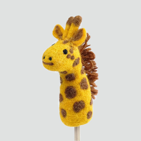 Felted Wool Finger Puppet | Giraffe