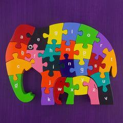 Rubber Wood Puzzle | Elephant Alphabet