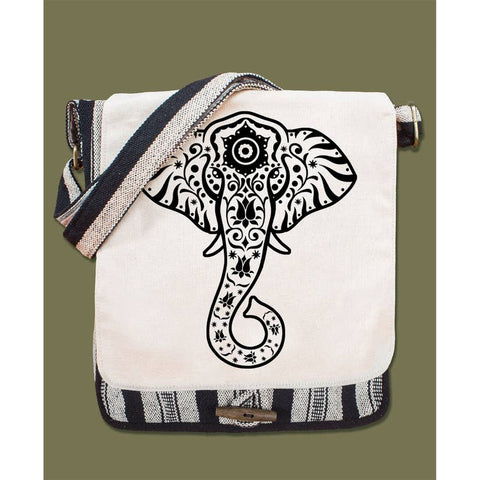 Canvas Messenger Bag | Natural | Elephant Vibes