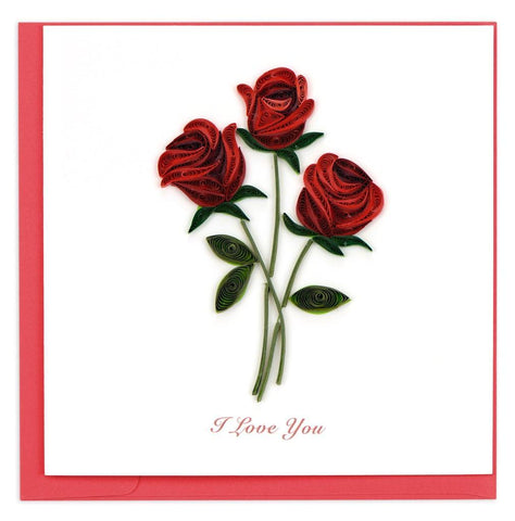 Roses Valentine's Day Quilling Card | NIQUEA.D Collection